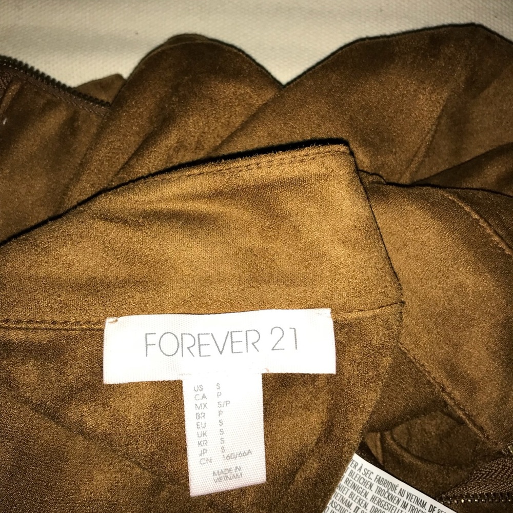❤️❤️❤️Forever 21 size small brown suede look Skirt brown - Picture 8 of 8
